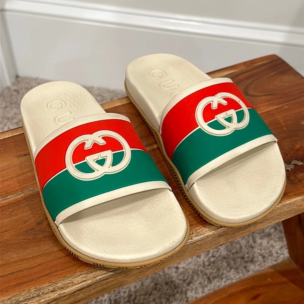 Authentic Gucci Interlocking G slide sandal - Picture 1 of 8